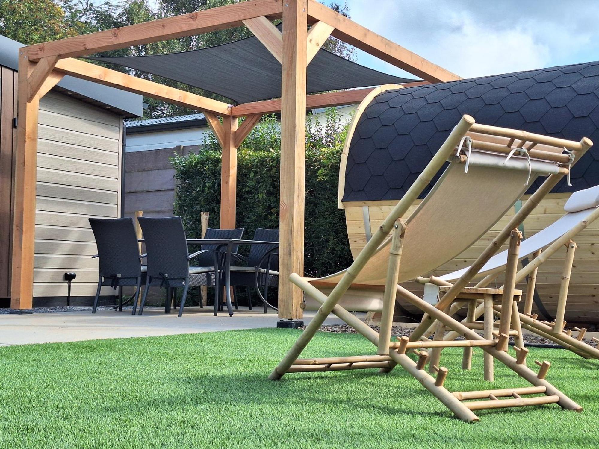'Relax Lodge Sea' - Wellness Lodge In Zeeland - Private Sauna - Airco - Garden - Outdoor Swimming Pool - Free Wifi, Towels & Bed Linen Heinkenszand Eksteriør billede